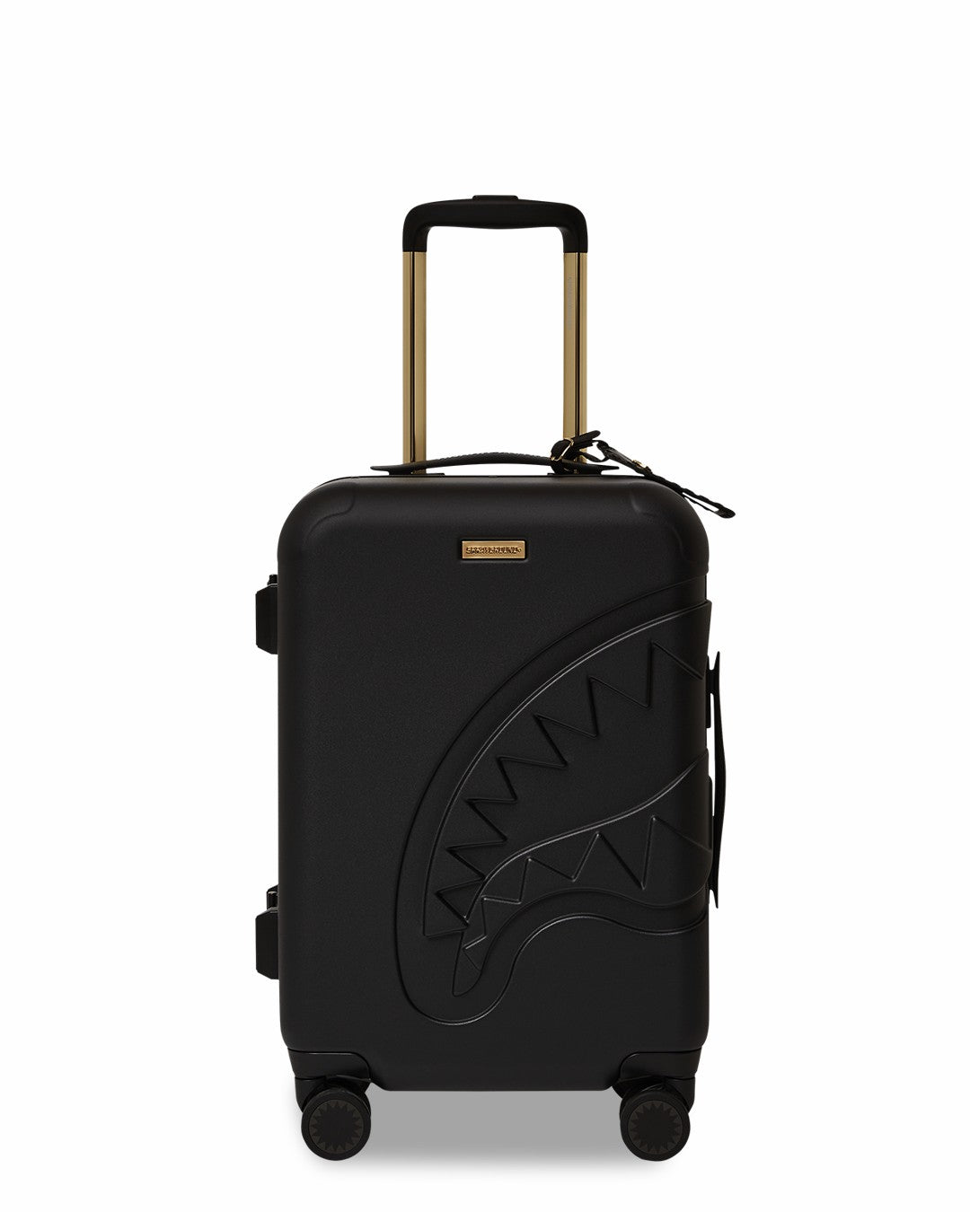 REALITY CHECK SHARKITECTURE CARRY-ON JETBLACK LUGGAGE (GOLD HARDWARE) | Sprayground On Sale