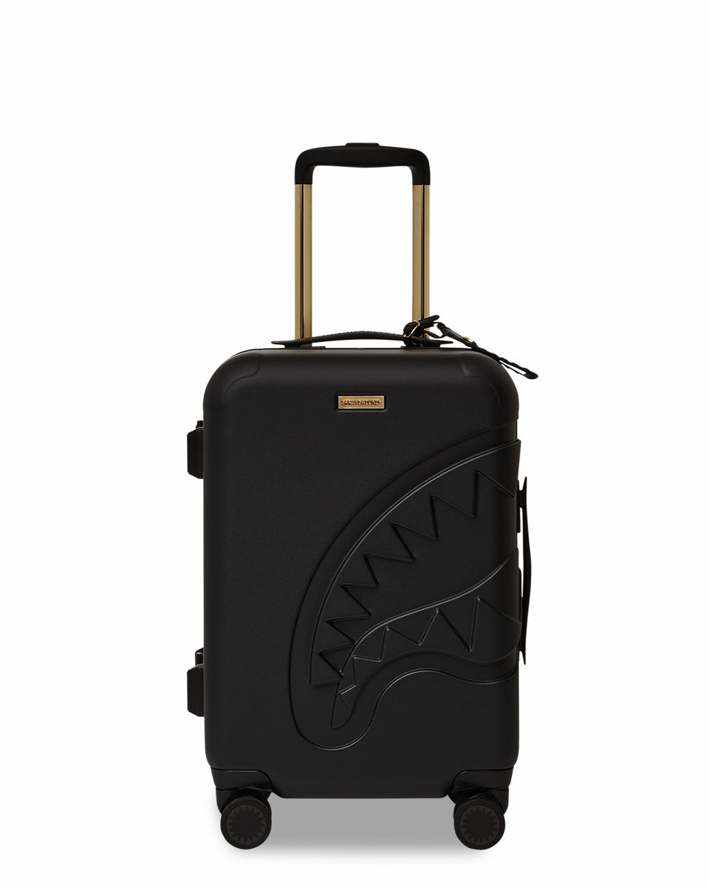 REALITY CHECK SHARKITECTURE CARRY-ON JETBLACK LUGGAGE (GOLD HARDWARE) | Sprayground On Sale