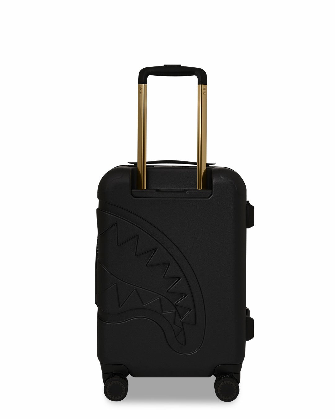 REALITY CHECK SHARKITECTURE CARRY-ON JETBLACK LUGGAGE (GOLD HARDWARE) | Sprayground On Sale