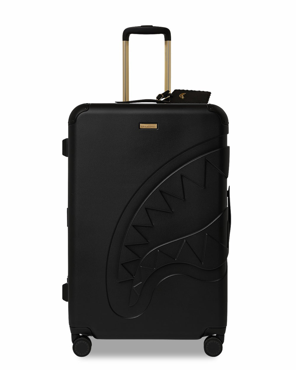 REALITY CHECK SHARKITECTURE FULL-SIZE JETBLACK LUGGAGE (GOLD HARDWARE) | Sprayground Hot Deal