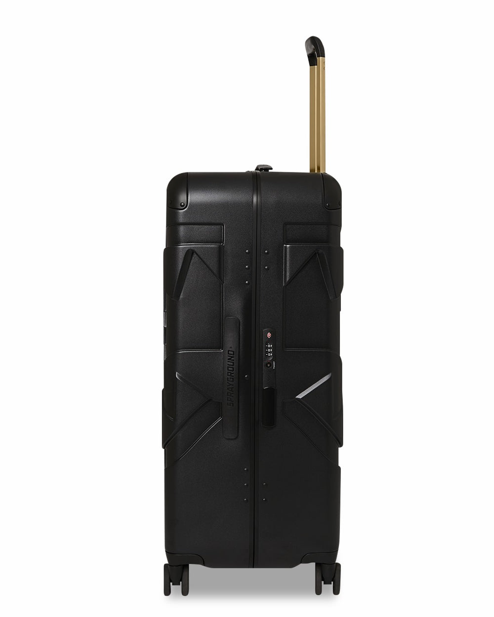 REALITY CHECK SHARKITECTURE FULL-SIZE JETBLACK LUGGAGE (GOLD HARDWARE) | Sprayground Hot Deal