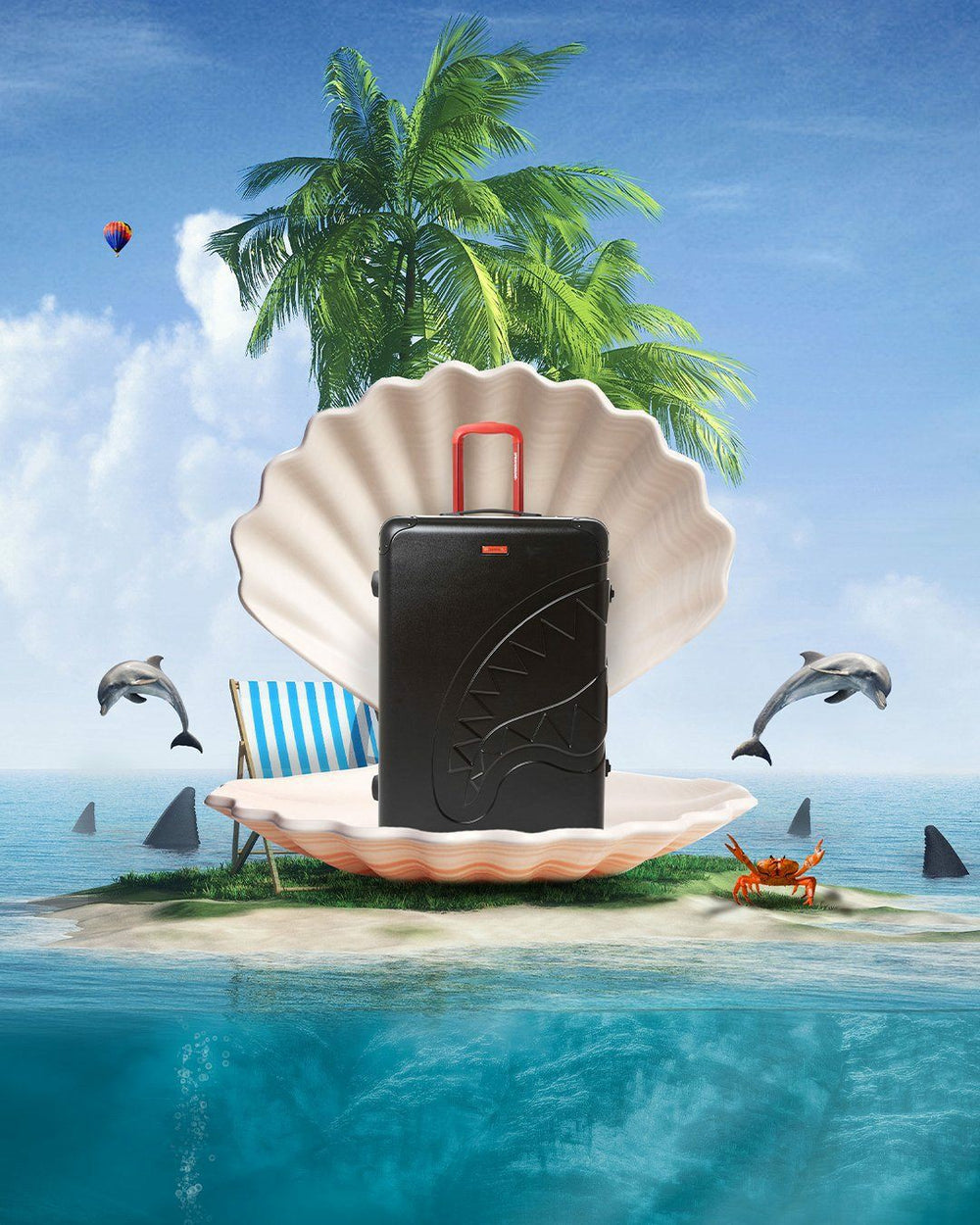 SHARKITECTURE MOLDED 2 PC LUGGAGE SET | Sprayground Hot Deal