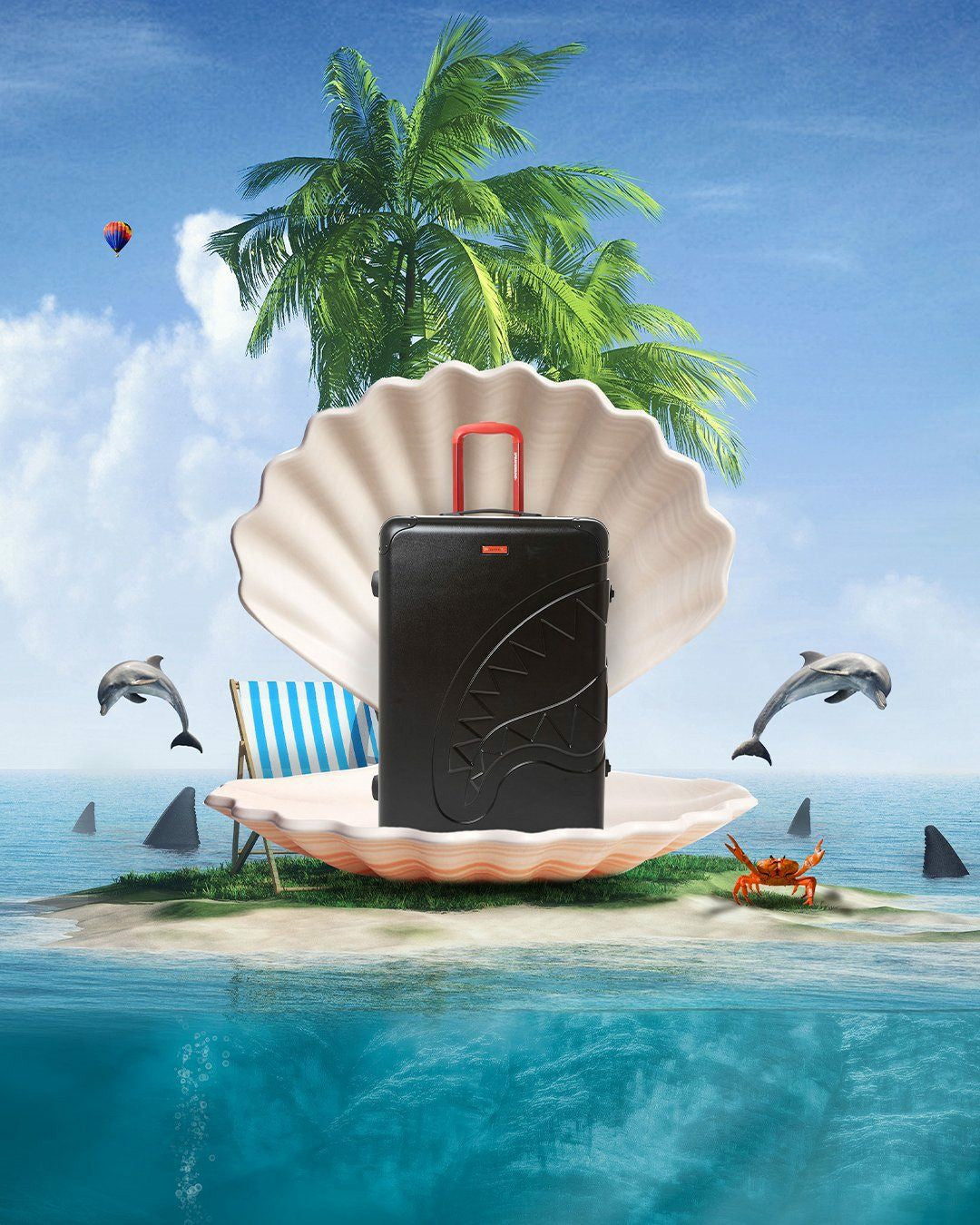 SHARKITECTURE MOLDED 29” FULL-SIZE LUGGAGE | Sprayground Limited Offer