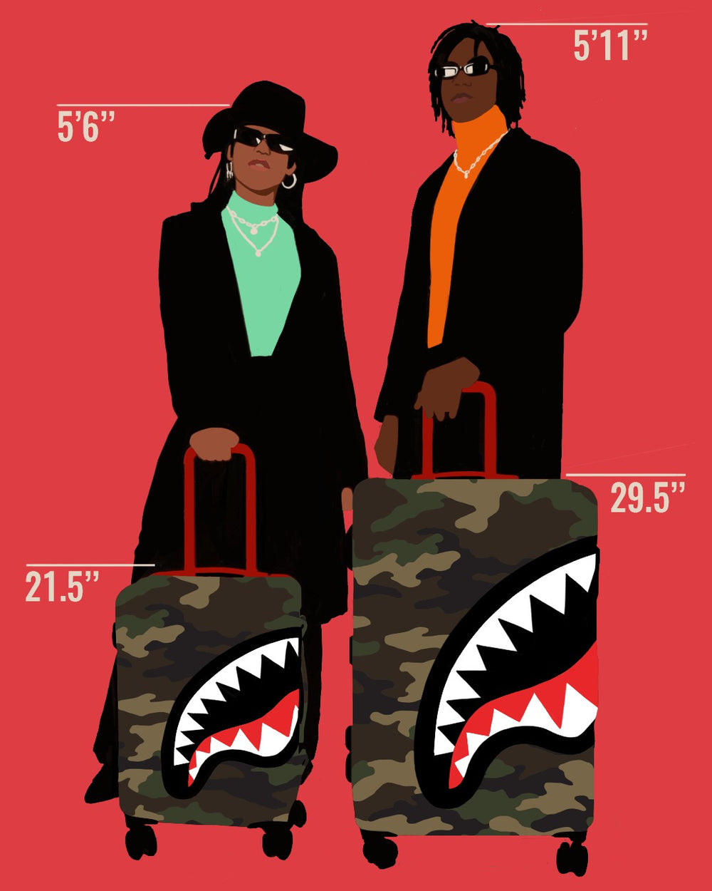 SHARKNAUTICS (CAMO) 29.5” FULL-SIZE LUGGAGE | Sprayground Savings