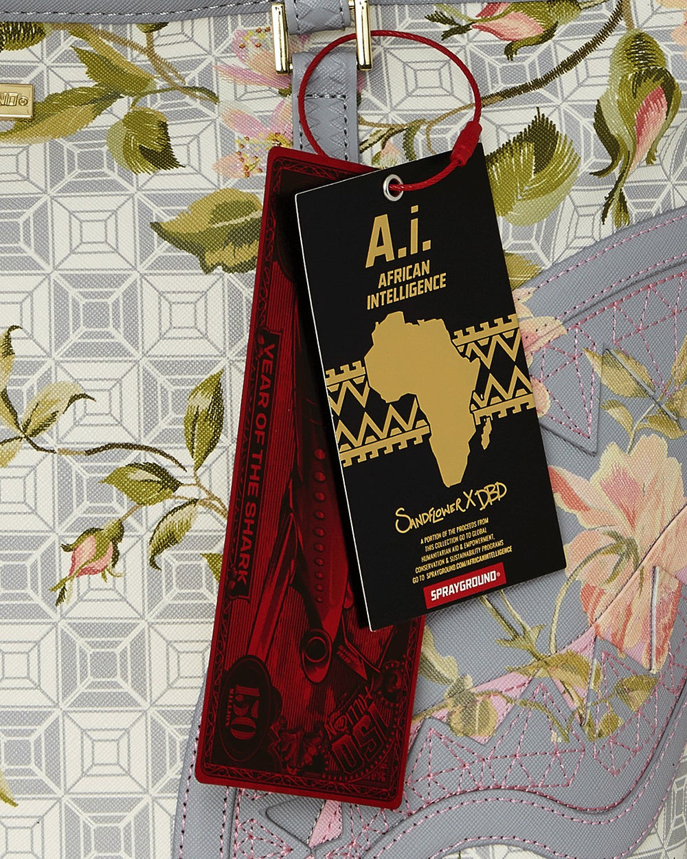 A.I. AFRICAN INTELLIGENCE ELEGANT ENERGY TOTE - SANDFLOWER COLLAB | Sprayground Value Deal