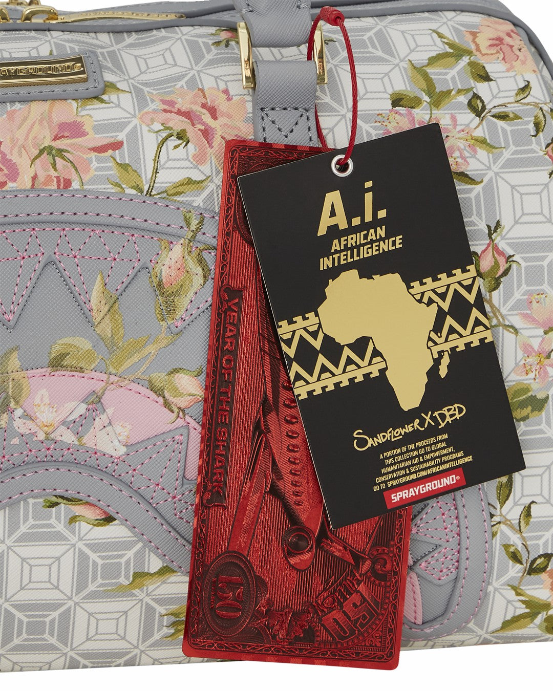 A.I. AFRICAN INTELLIGENCE ELEGANT ENERGY MINI DUFFLE - SANDFLOWER COLL | Sprayground Exclusive Deal