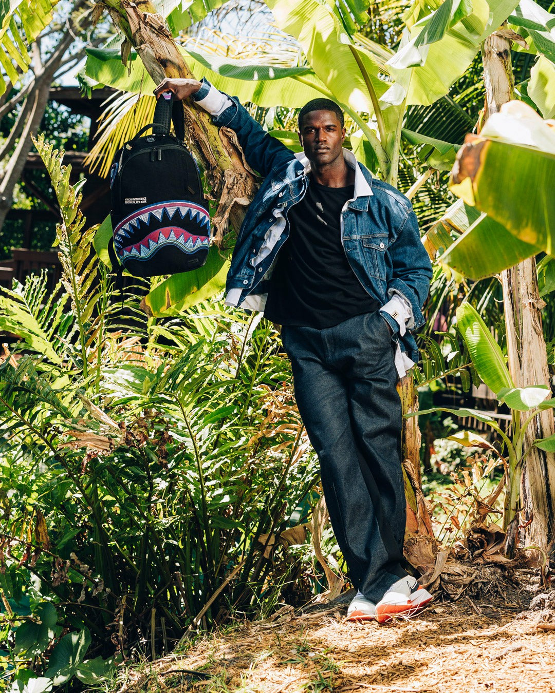 A.I. AFRICAN INTELLIGENCE BORN AND RAISED BACKPACK - SANDFLOWER COLLAB | Sprayground Sale