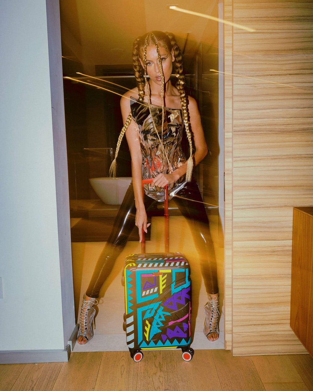 A.I. PATH TO THE FUTURE III HARDSHELL CARRY-ON LUGGAGE - SANDFLOWER CO | Sprayground Special Offer