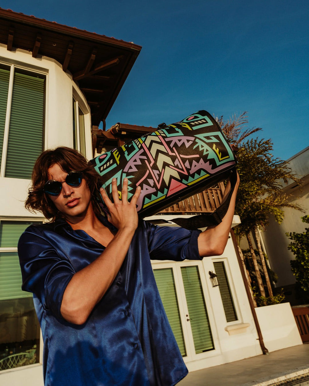 A.I. PATH TO THE FUTURE III DUFFLE - SANDFLOWER COLLAB (GLOW IN THE DA | Sprayground On Sale