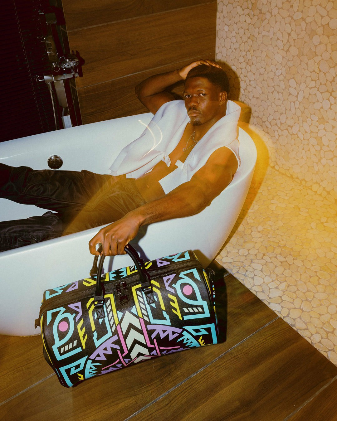 A.I. PATH TO THE FUTURE III DUFFLE - SANDFLOWER COLLAB (GLOW IN THE DA | Sprayground On Sale
