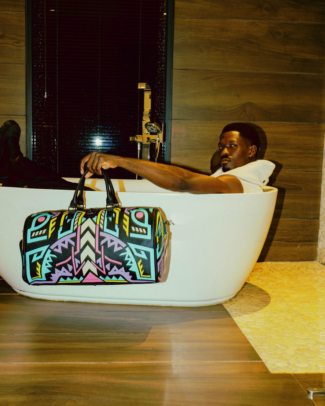 A.I. PATH TO THE FUTURE III DUFFLE - SANDFLOWER COLLAB (GLOW IN THE DA | Sprayground On Sale