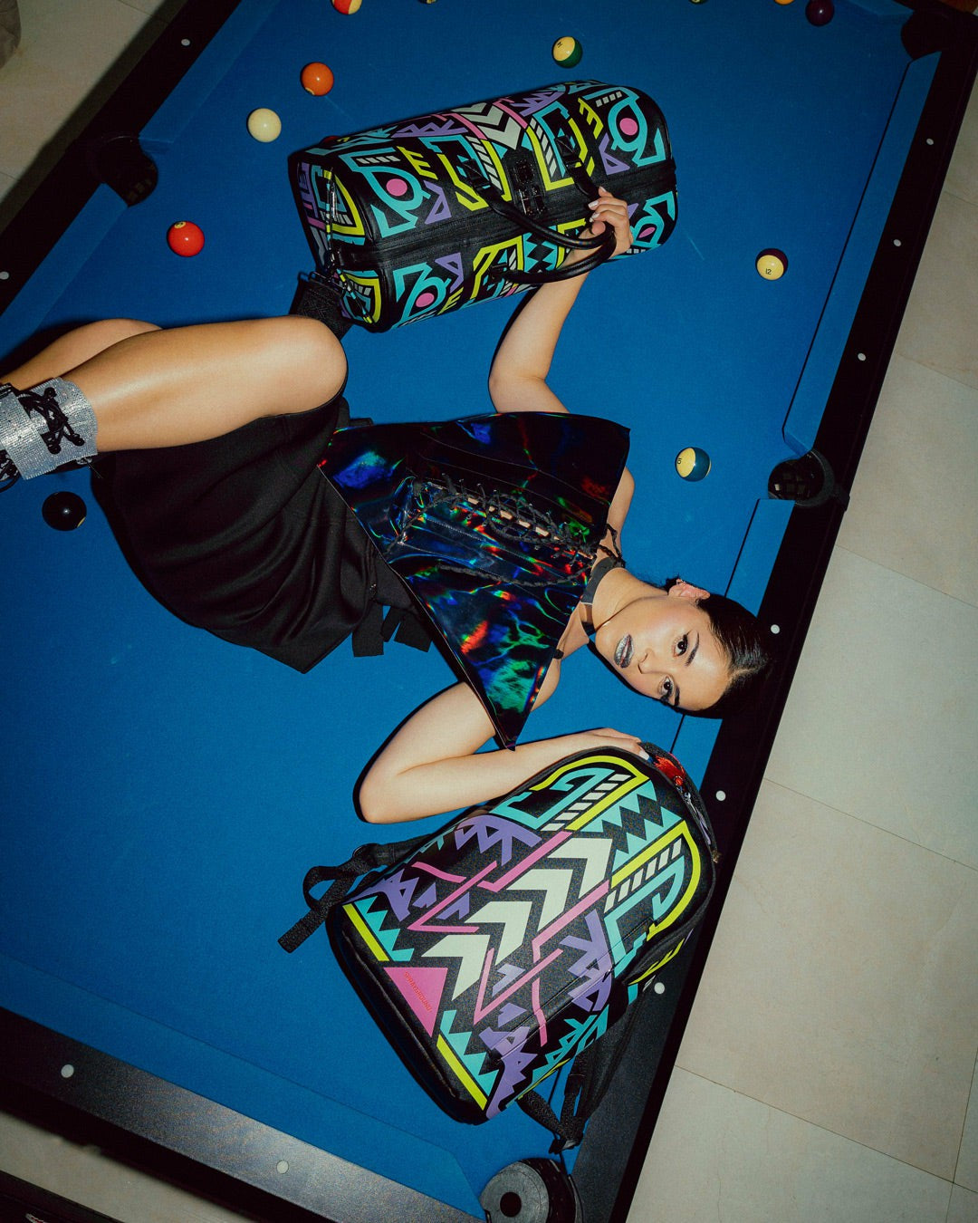 A.I. PATH TO THE FUTURE III DUFFLE - SANDFLOWER COLLAB (GLOW IN THE DA | Sprayground On Sale