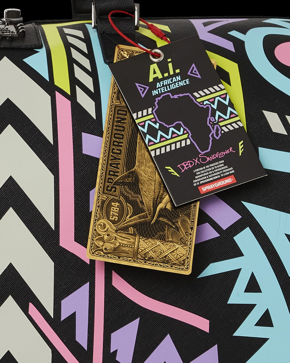 A.I. PATH TO THE FUTURE III DUFFLE - SANDFLOWER COLLAB (GLOW IN THE DA | Sprayground On Sale