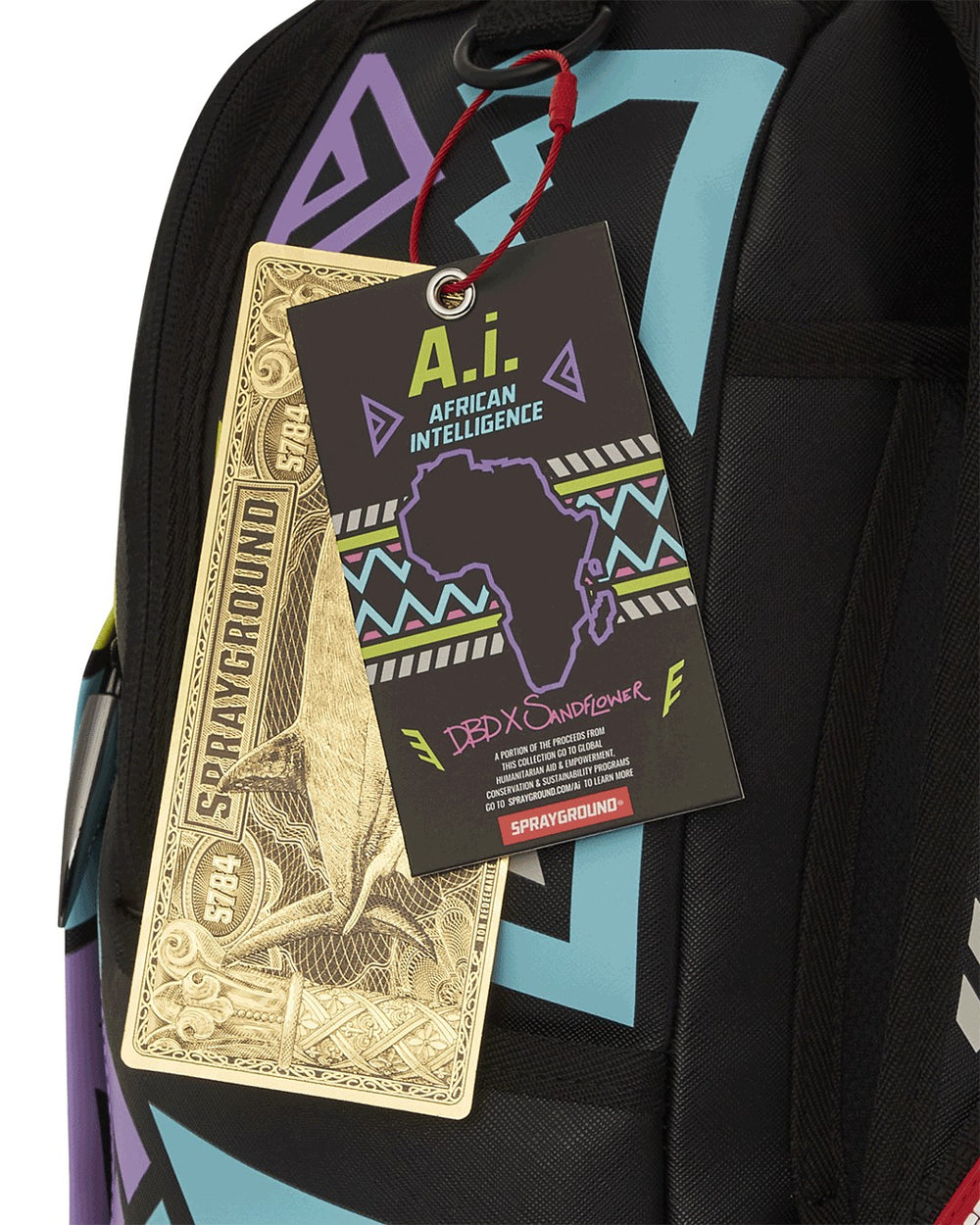 A.I. PATH TO THE FUTURE III BACKPACK - SANDFLOWER COLLAB (GLOW IN THE | Sprayground Sale