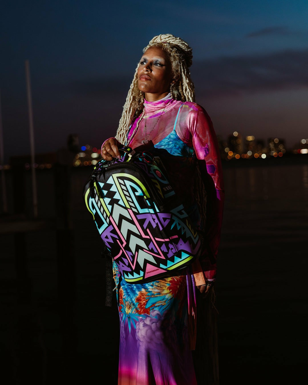 A.I. PATH TO THE FUTURE III BACKPACK - SANDFLOWER COLLAB (GLOW IN THE | Sprayground Sale