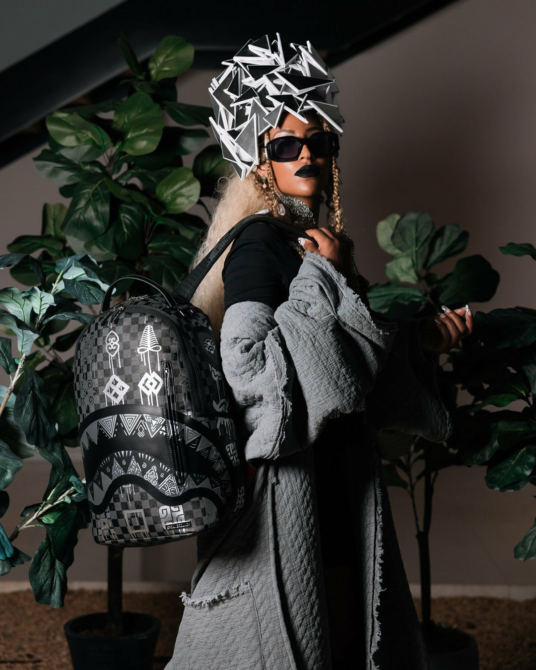 AFRICAN INTELLIGENCE 9 POWER GLYPHICS BACKPACK - SANDFLOWER COLLAB | Sprayground Savings