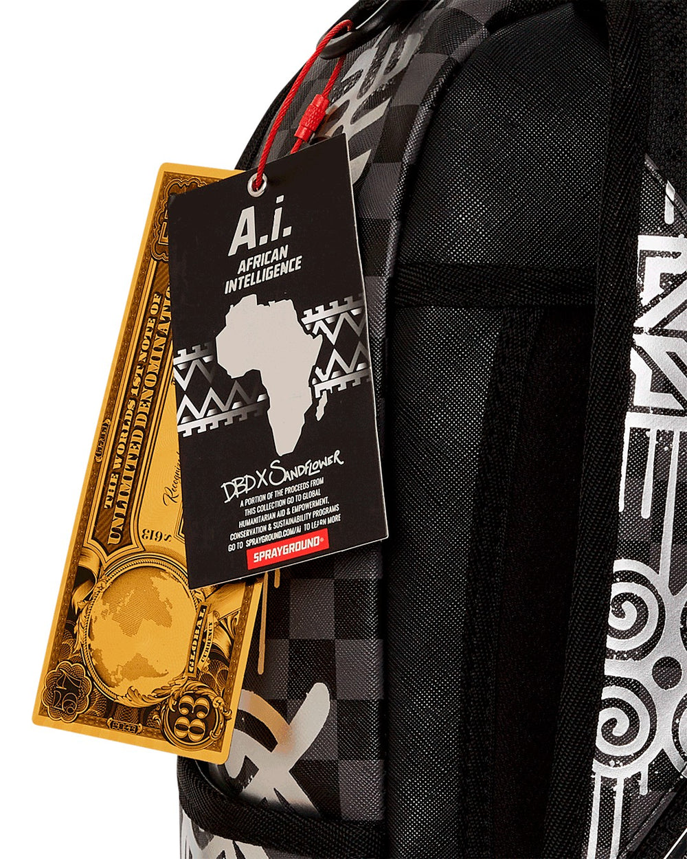 AFRICAN INTELLIGENCE 9 POWER GLYPHICS BACKPACK - SANDFLOWER COLLAB | Sprayground Savings