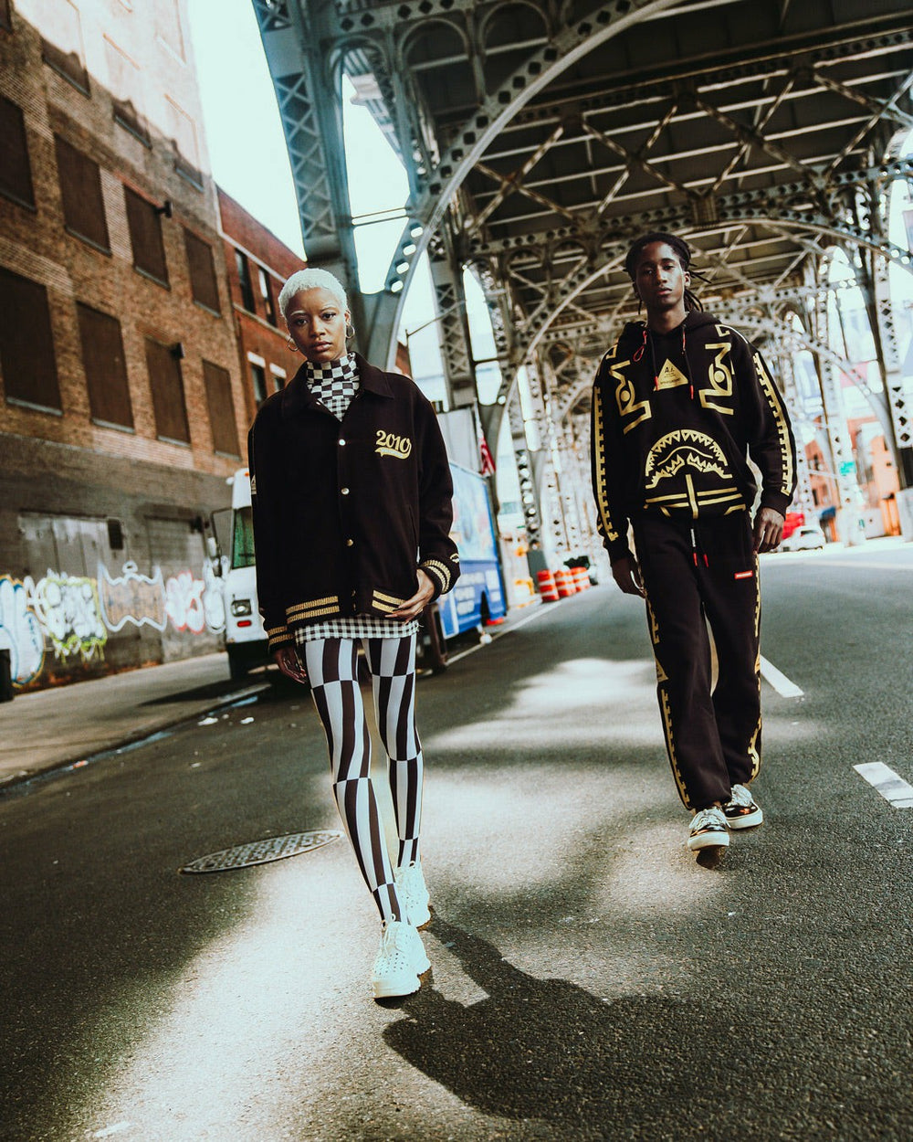 A.I.9 AFRICAN INTELLIGENCE GUILDED LEOPARD - SANDFLOWER COLLAB VARSITY | Sprayground Discounted