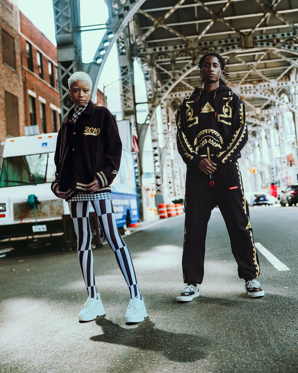 A.I.9 AFRICAN INTELLIGENCE GUILDED LEOPARD - SANDFLOWER COLLAB VARSITY | Sprayground Discounted