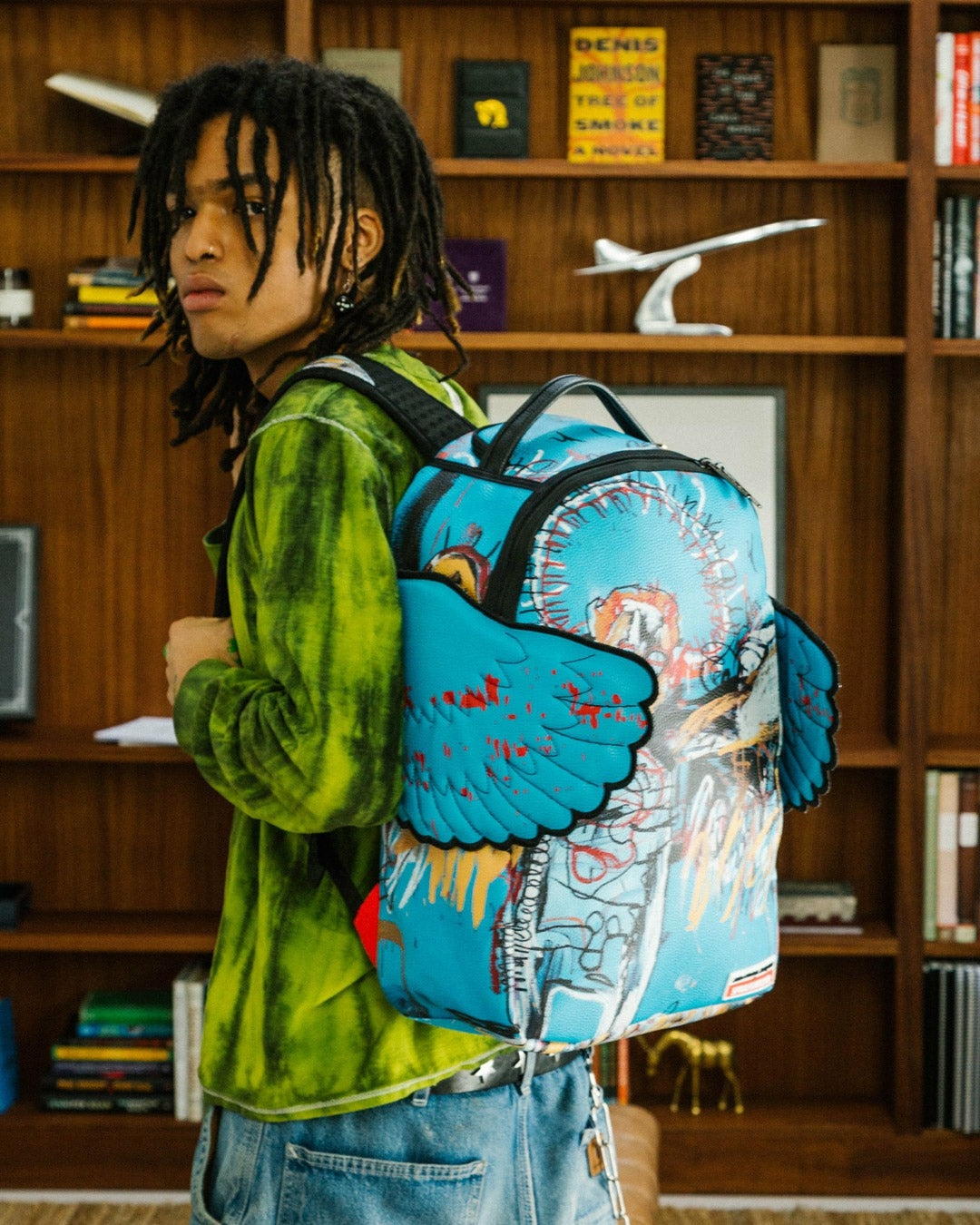 OFFICIAL BASQUIAT UNTITLED (FALLEN ANGEL) 1981 WING BACKPACK (DLXV) | Sprayground Outlets