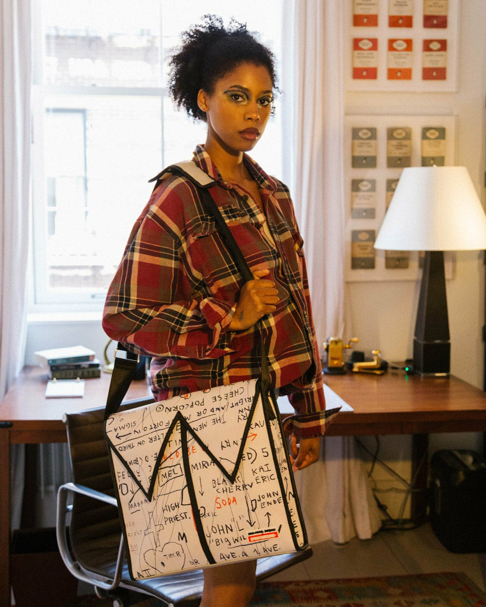 OFFICIAL BASQUIAT UNTITLED (CHEESE POPCORN) 1983 SLING MESSENGER | Sprayground Savings