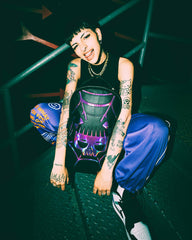 CAZZU IRIDESCENT CUT & SEW SPIDER SKULL SHARK BACKPACK (DLXV) | Sprayground Value Deal