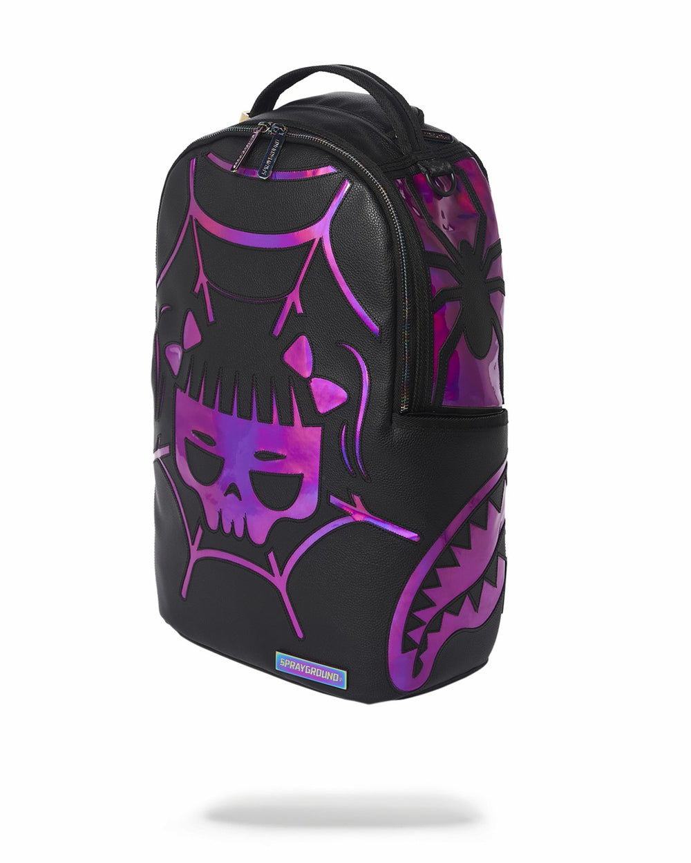 CAZZU IRIDESCENT CUT & SEW SPIDER SKULL SHARK BACKPACK (DLXV) | Sprayground Value Deal