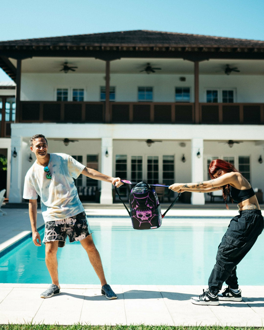 CAZZU IRIDESCENT CUT & SEW SPIDER SKULL SHARK BACKPACK (DLXV) | Sprayground Value Deal