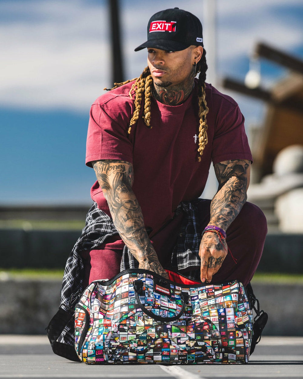 EXIT ART COLLAB DUFFLE | Sprayground Bargain