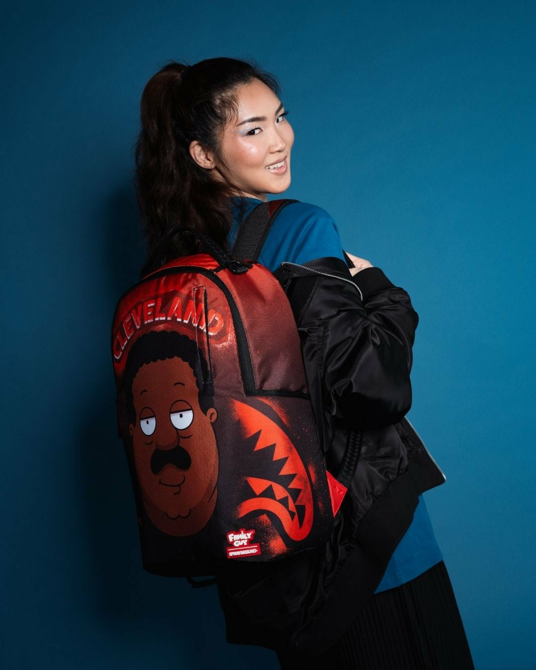 CLEVELAND SHARK FAMILY GUY DLXSR BACKPACK | Sprayground Hot Deal