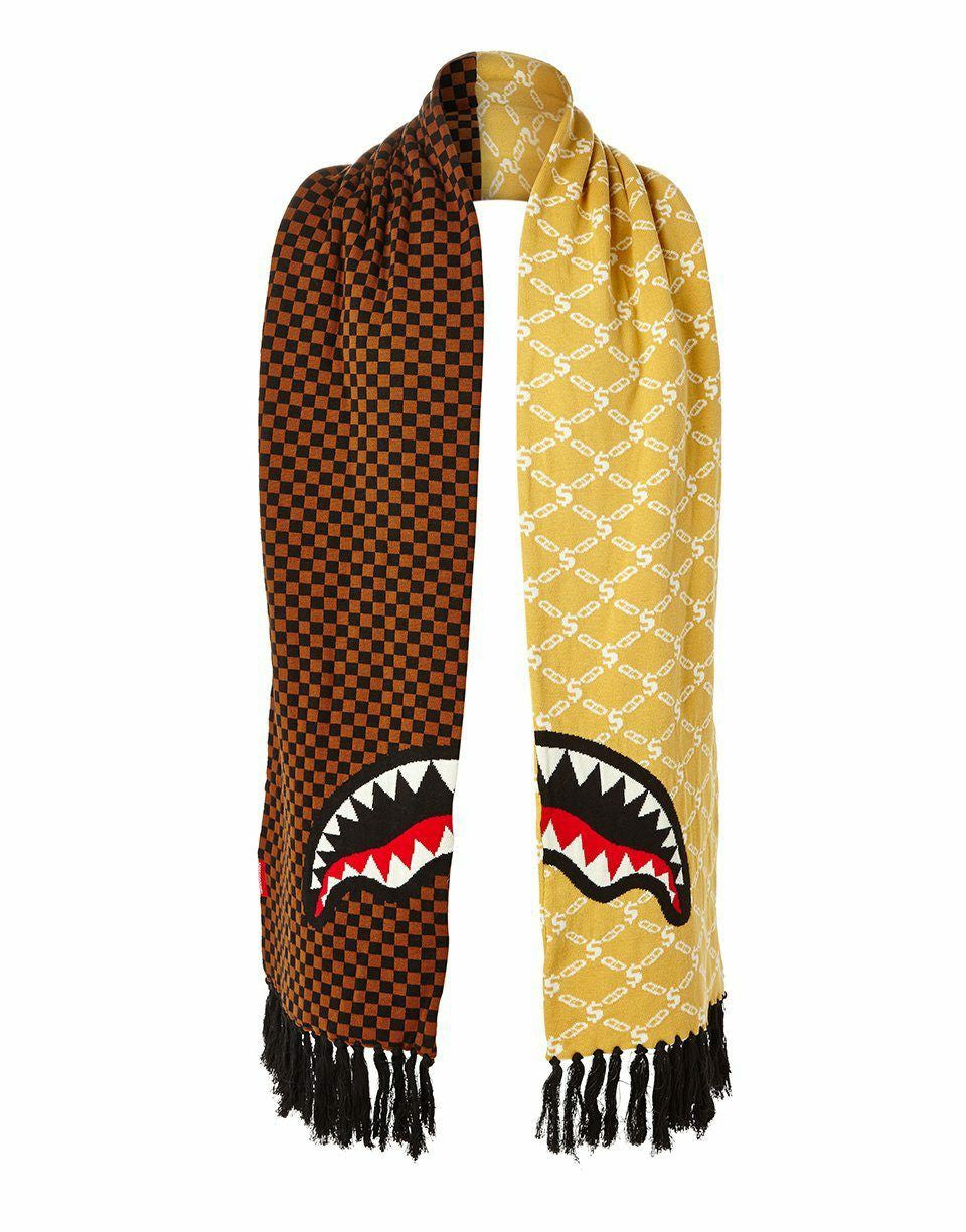 SPLIT CHECKERED SHARK SCARF | Sprayground Hot Deal