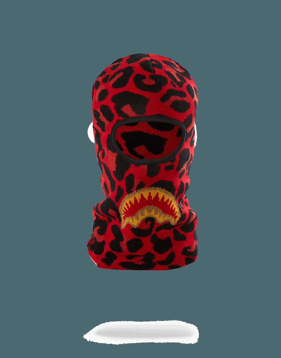 RED LEOPARD GOLD SHARK MOUTH SKI MASK | Sprayground Limited Offer