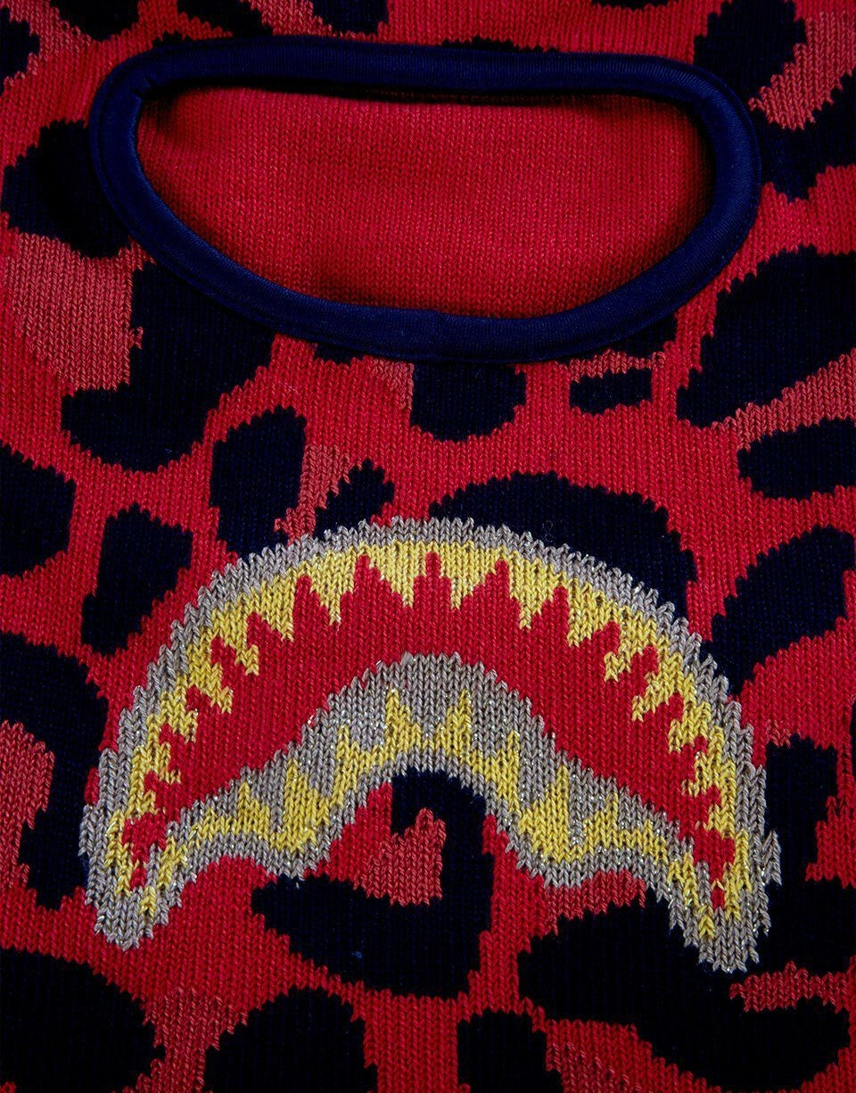 RED LEOPARD GOLD SHARK MOUTH SKI MASK | Sprayground Limited Offer