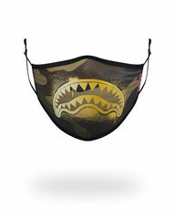 ADULT CAMO GOLD SHARK FORM FITTING FACE MASK | Sprayground Hot Deal