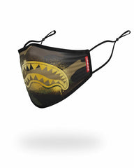 ADULT CAMO GOLD SHARK FORM FITTING FACE MASK | Sprayground Hot Deal