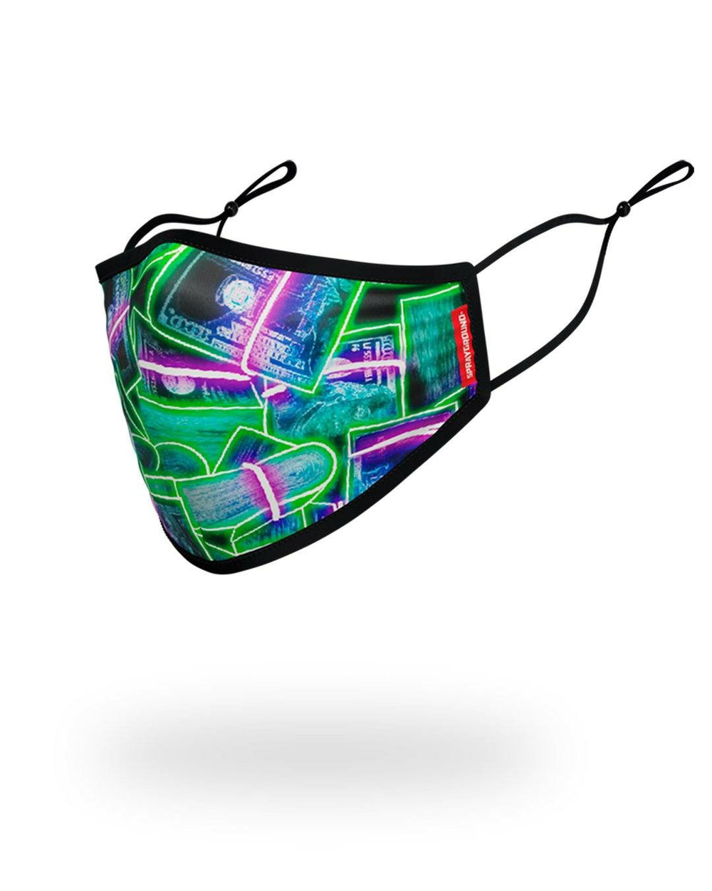 ADULT NEON MONEY FORM FITTING FACE MASK | Sprayground Special Offer