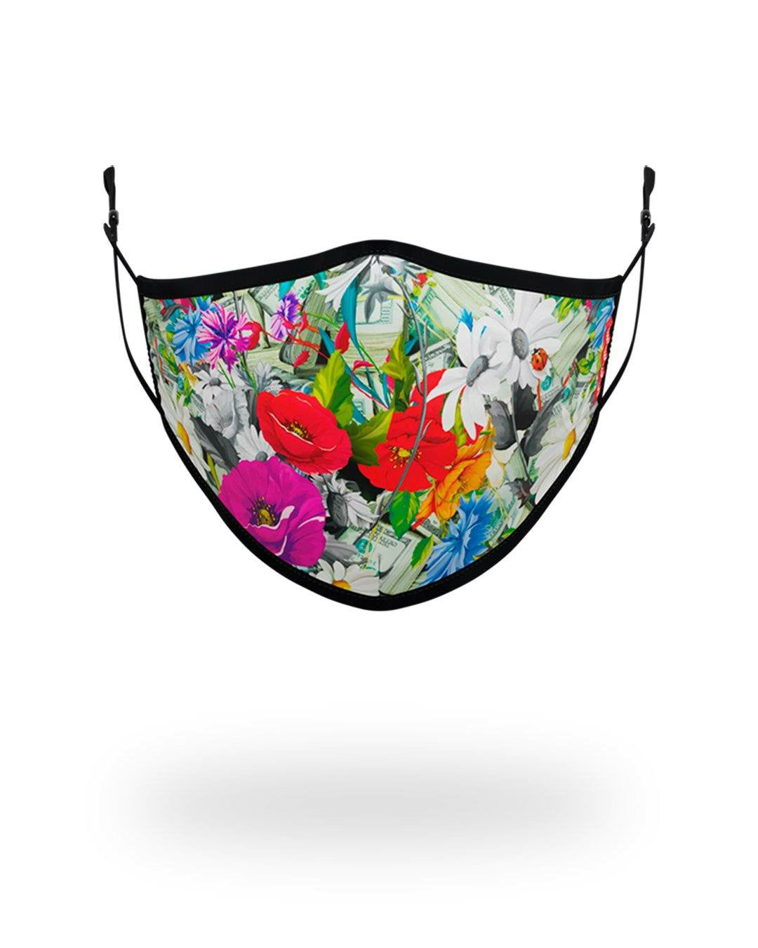 ADULT FLORAL MONEY FORM FITTING FACE MASK | Sprayground Discounted