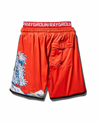 KIDS JAPAN WAVE SWIM TRUNKS (RED) | Sprayground Value Deal