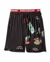 PATCH ALL-IN CORTO SWIM TRUNKS (BLACK) | Sprayground Savings