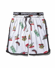 PATCH ALL-IN CORTO SWIM TRUNKS (WHITE) | Sprayground Discounted