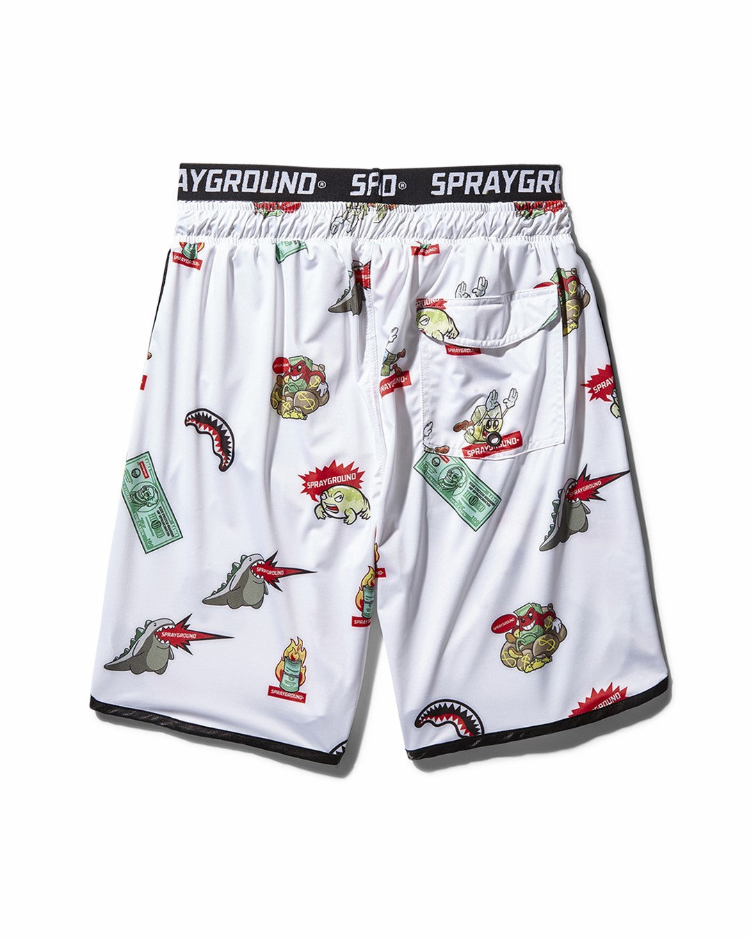 PATCH ALL-IN CORTO SWIM TRUNKS (WHITE) | Sprayground Discounted