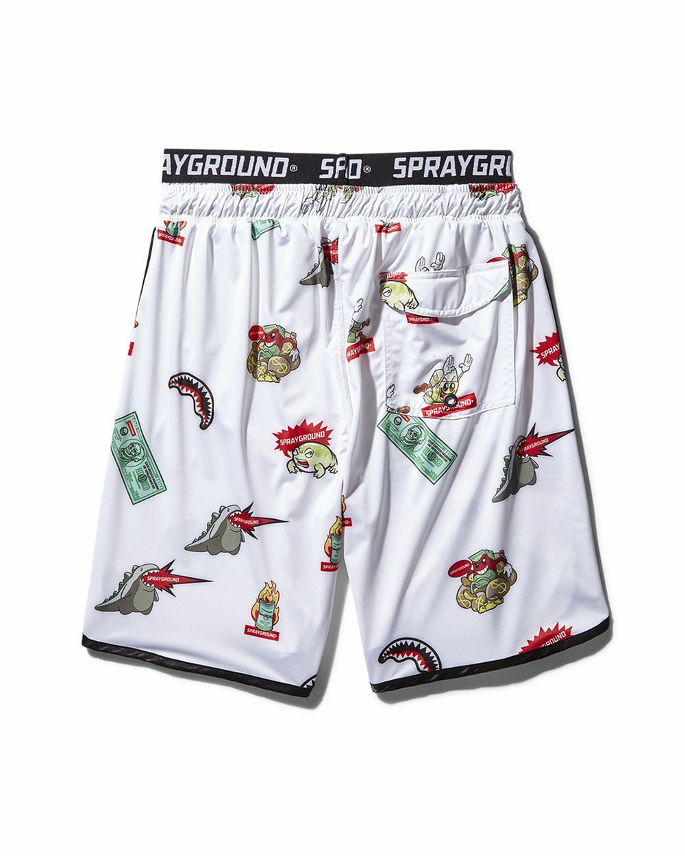 PATCH ALL-IN CORTO SWIM TRUNKS (WHITE) | Sprayground Discounted