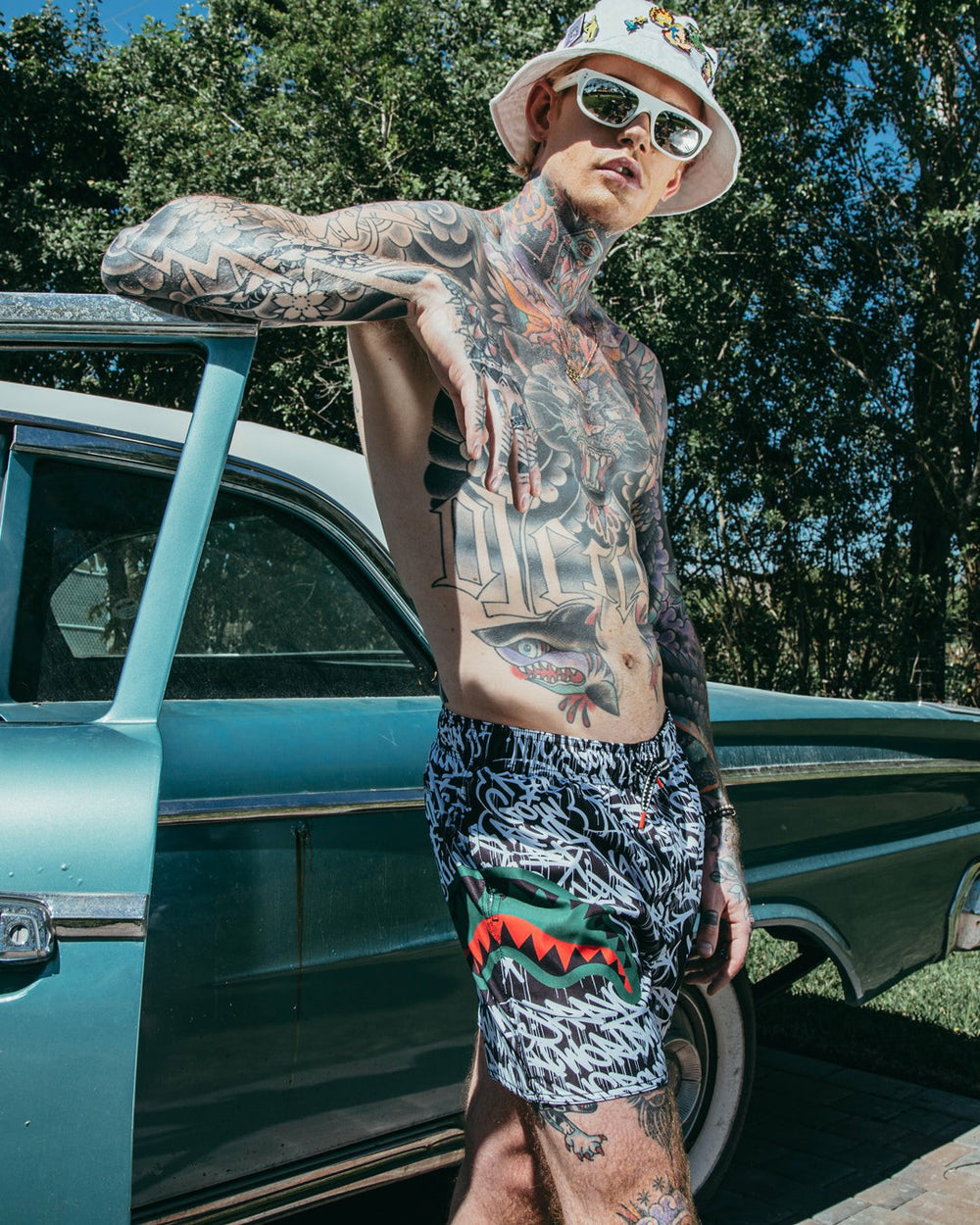 SCRIBBLE SHARK SHOTO SWIM TRUNKS | Sprayground On Sale