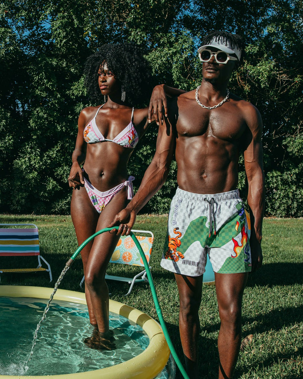 WTF ART SHOTO SWIM TRUNKS | Sprayground Outlets