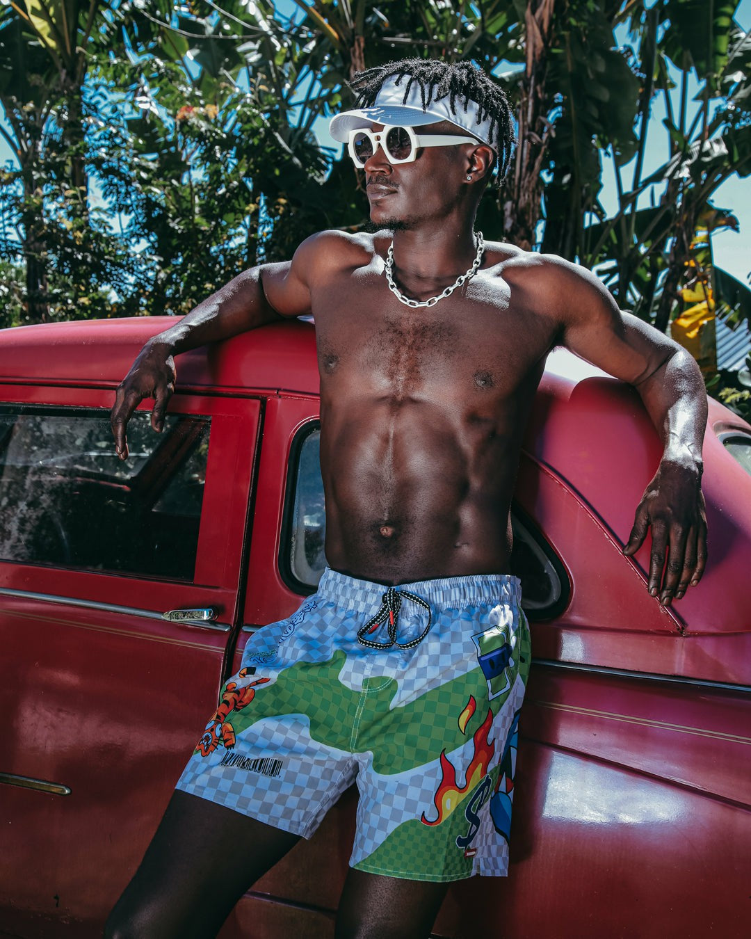 WTF ART SHOTO SWIM TRUNKS | Sprayground Outlets