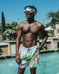 WTF ART SHOTO SWIM TRUNKS | Sprayground Outlets