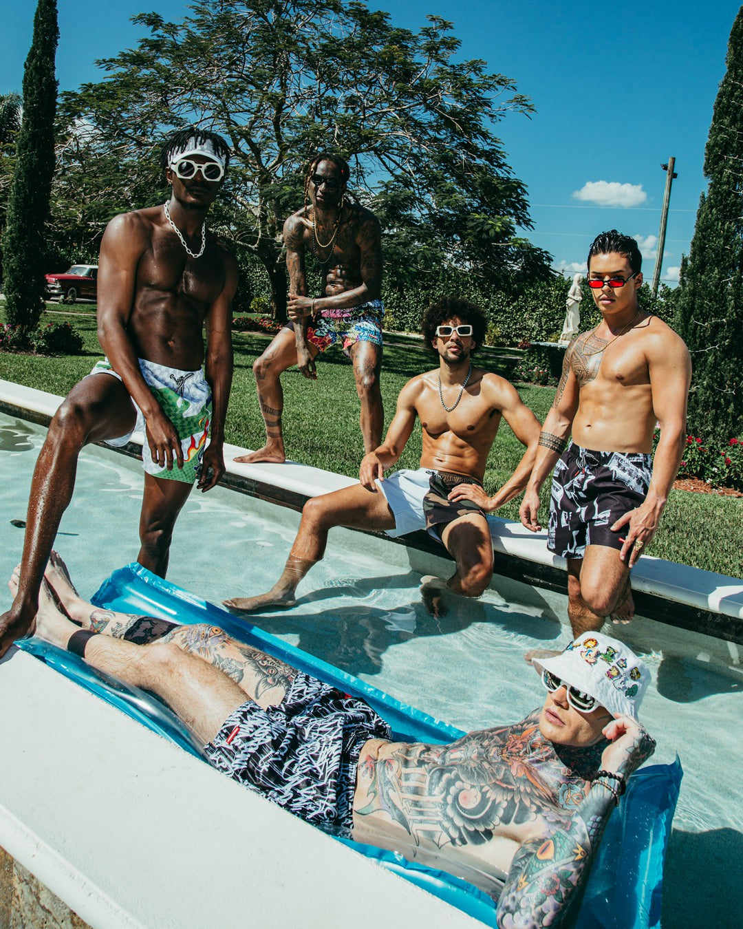 WTF ART SHOTO SWIM TRUNKS | Sprayground Outlets