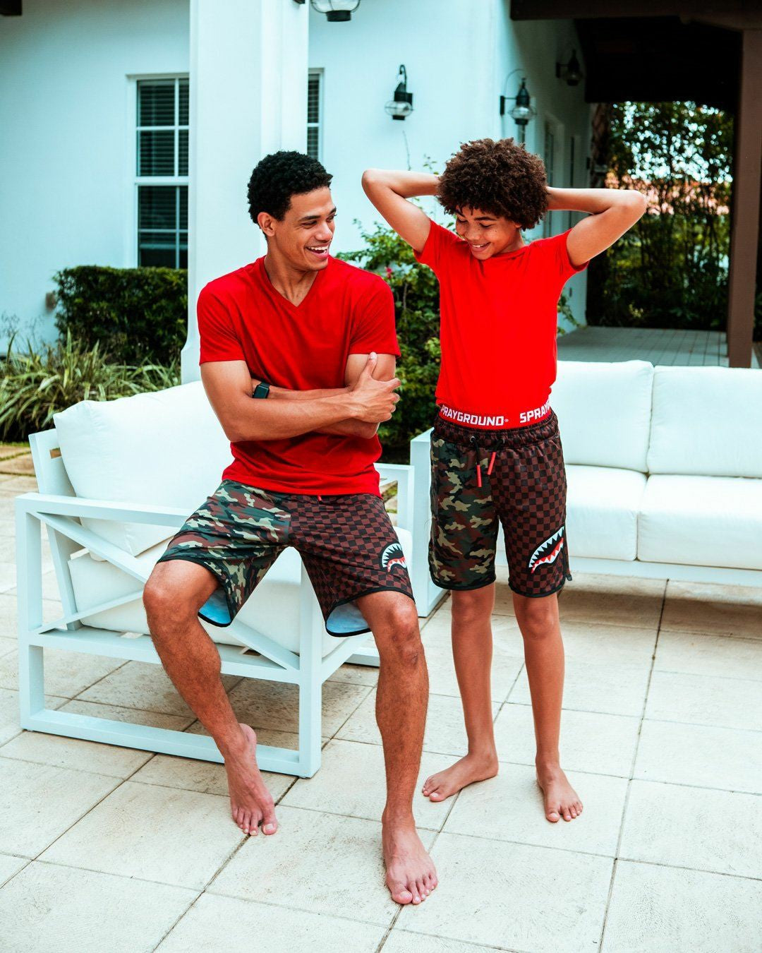 KIDS CHECKS & CAMO SWIM TRUNKS | Sprayground Savings