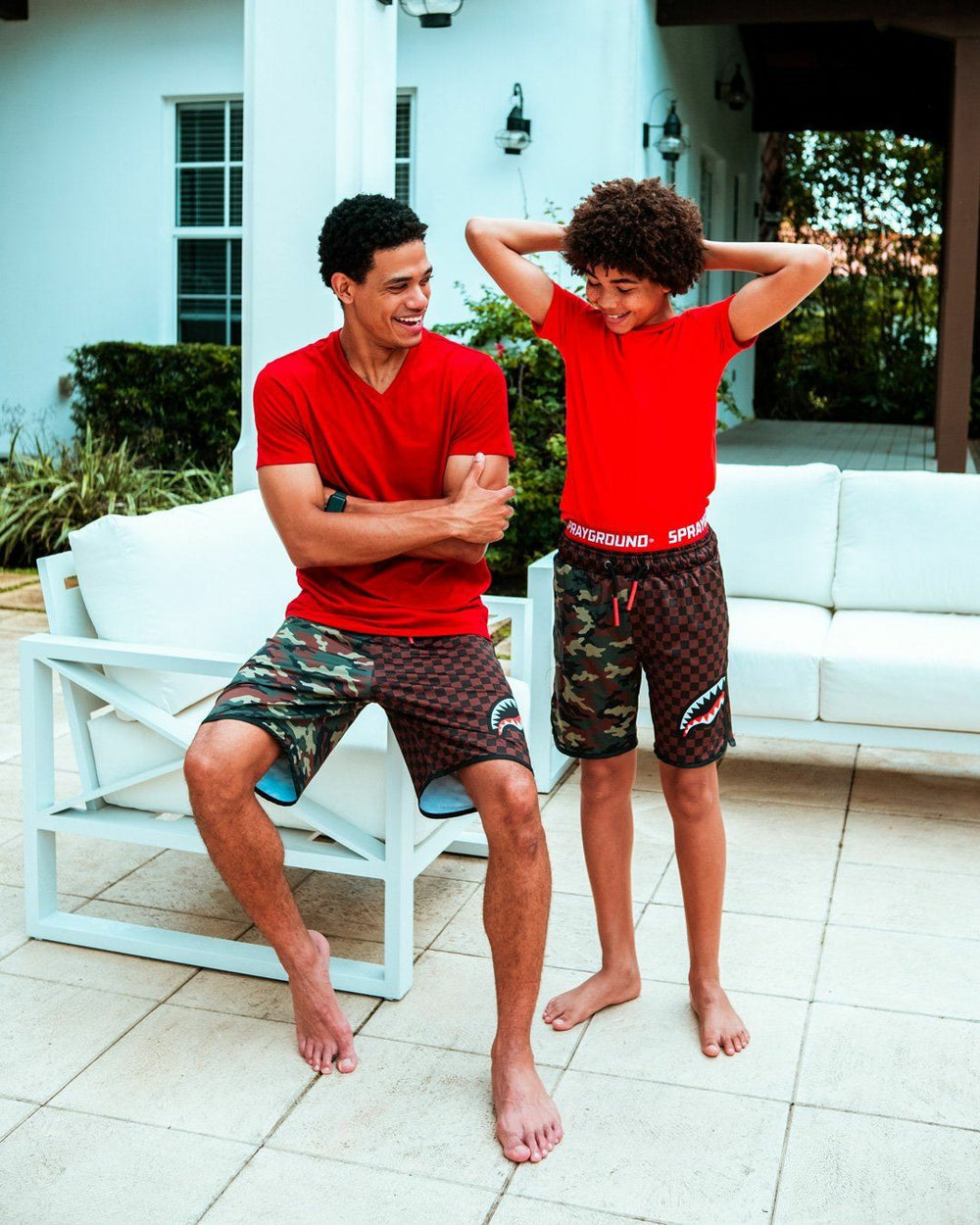 KIDS CHECKS & CAMO SWIM TRUNKS | Sprayground Savings