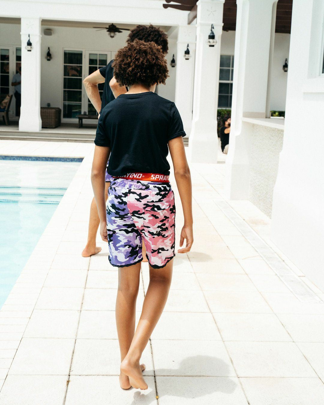 KIDS SPLIT CAMO SWIM TRUNKS | Sprayground Value Deal